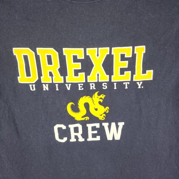 Men's Blue Champion T-Shirt Drexel University Crew Neck Short Sleeve Size XL - Picture 3 of 10